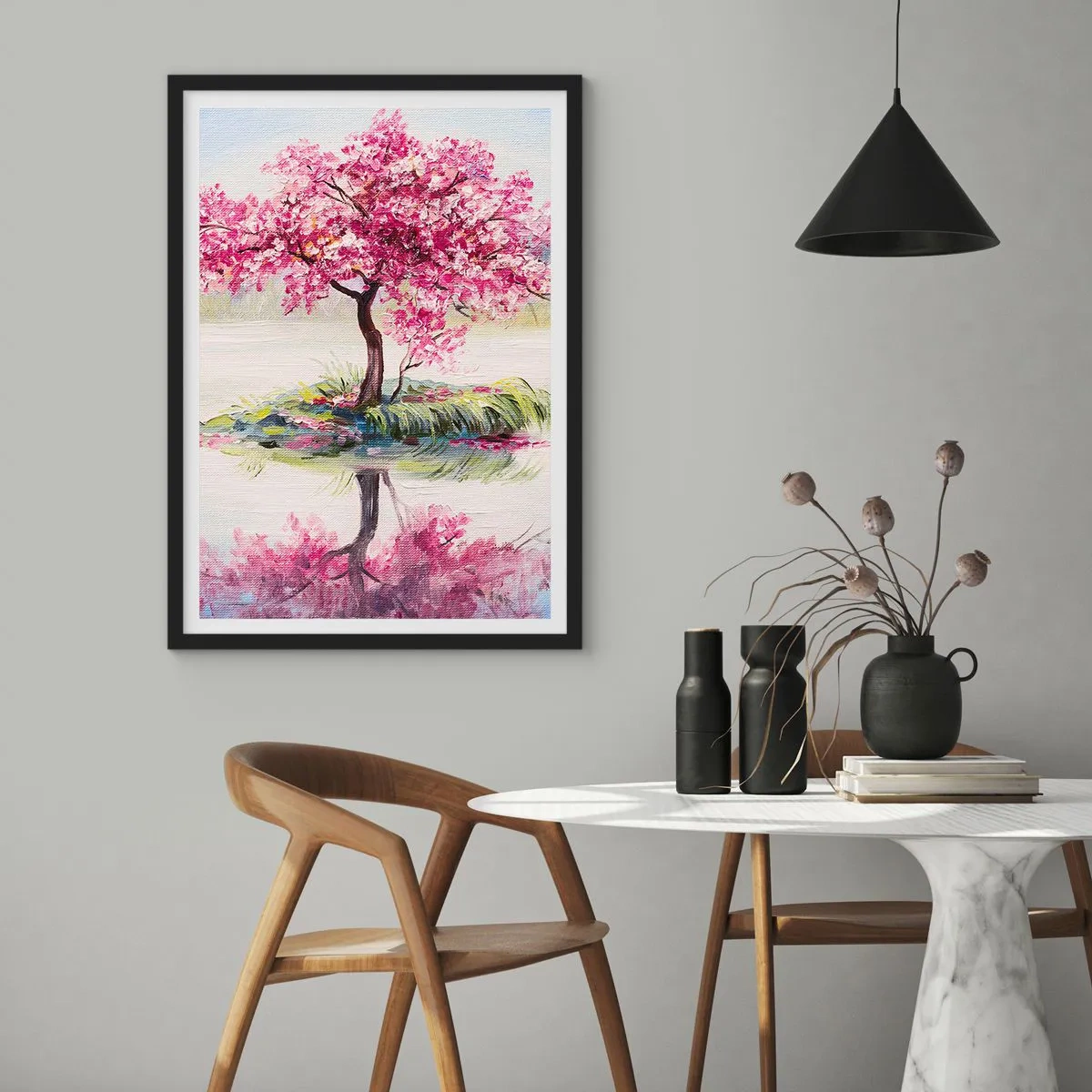 Poster in cornice nera - La festa della primavera - 40x50 cm