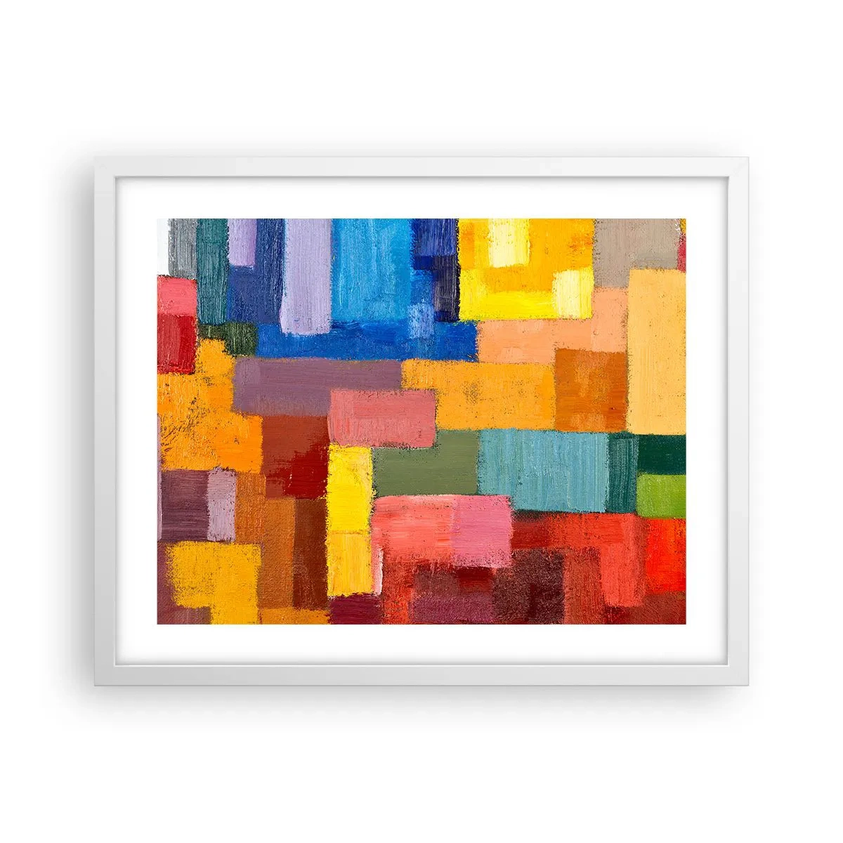 Poster in cornice bianca - Ognuno diverso, tutti colorati - 50x40 cm