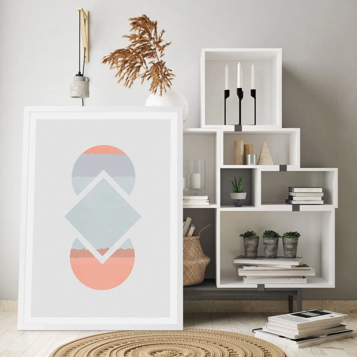 Poster in cornice bianca - La situazione è chiara - 50x70 cm