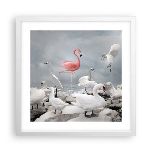 Poster in cornice bianca - Come sono arrivato qui? - 40x40 cm