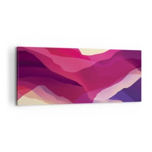 Quadro su tela - Stampe su Tela - Onde di porpora - 100x40 cm