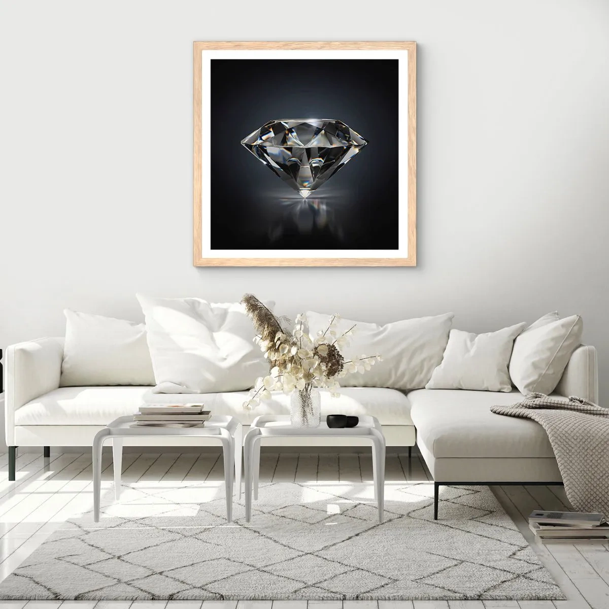 Poster in cornice rovere chiaro - Best girls friend - 30x30 cm