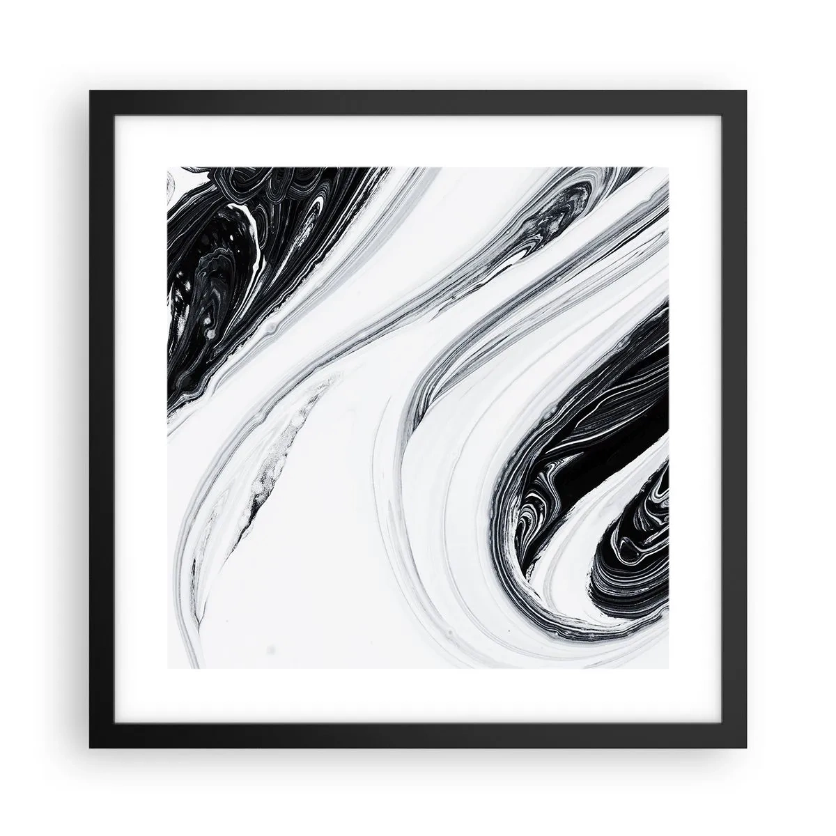 Poster in cornice nera - L'unione degli opposti - 40x40 cm