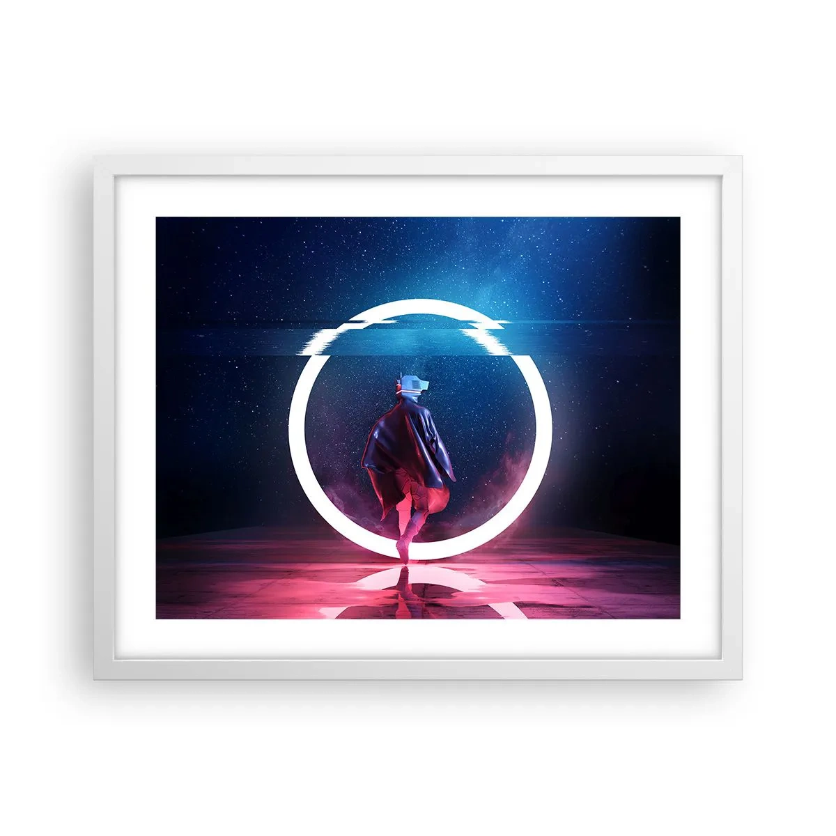 Poster in cornice bianca - Tra due mondi - 50x40 cm