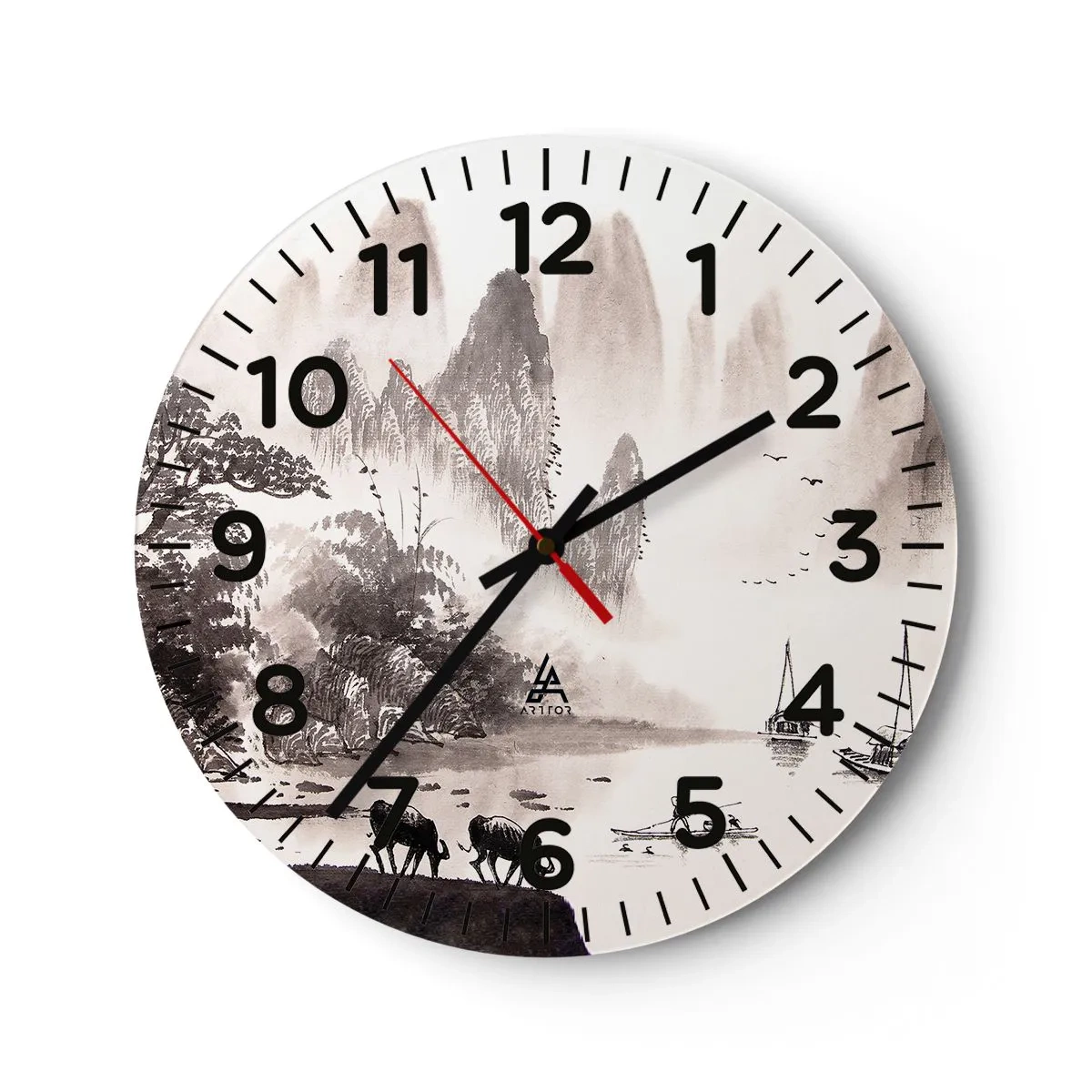 Orologio da parete - Orologio in Vetro - L'esotica quotidianità dell'Oriente - 40x40 cm