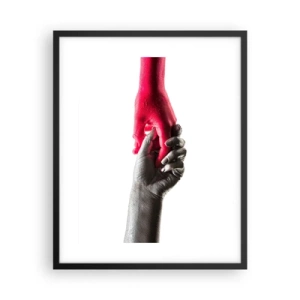 Poster in cornice nera - Insieme, sebbene diversi - 40x50 cm