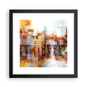 Poster in cornice nera - Anche sotto il ponte è bello - 30x30 cm
