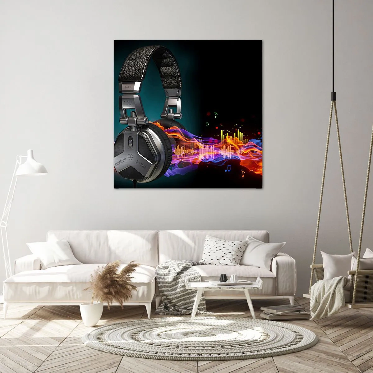 Quadro su tela - Stampe su Tela - Nel fuoco della musica - 30x30 cm