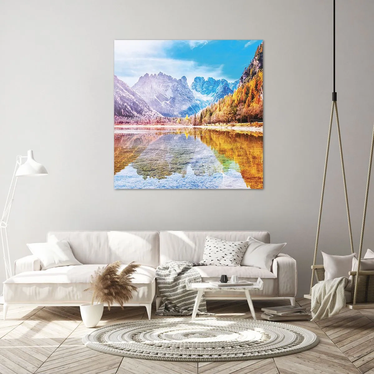 Quadro su tela - Stampe su Tela - E nei monti è già autunno - 30x30 cm
