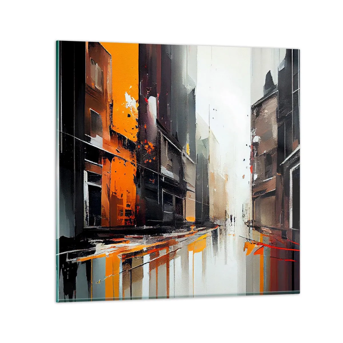 Quadro su vetro - Un giorno di pioggia - 50x50 cm