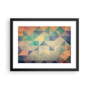Poster in cornice nera - La repubblica dei triangoli - 40x30 cm