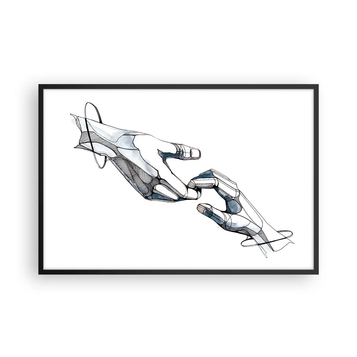 Poster in cornice nera - Buon gesto - 91x61 cm