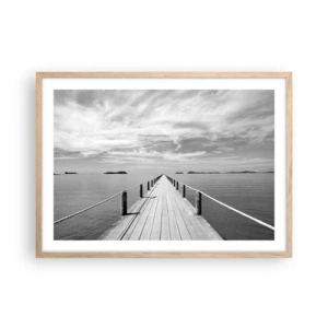 Poster in cornice rovere chiaro - Forse un viaggio... - 70x50 cm