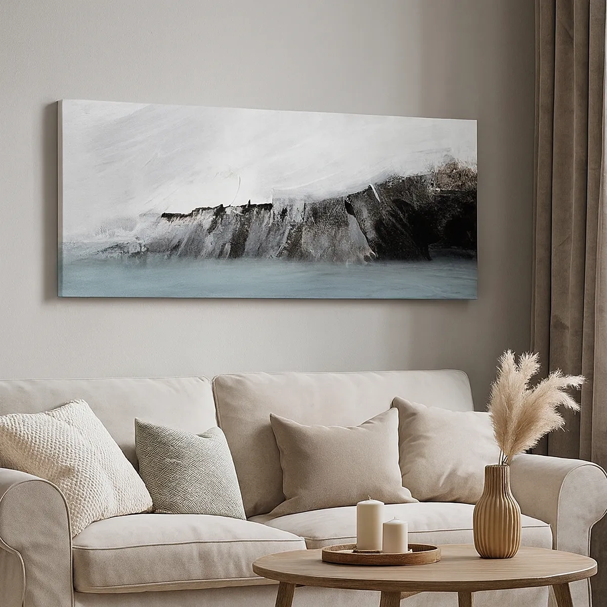 Quadro su tela - Stampe su Tela - Acqua-terra: lo scontro degli elementi - 30x30 cm