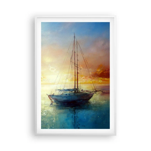 Poster in cornice bianca - Nella baia dorata - 61x91 cm