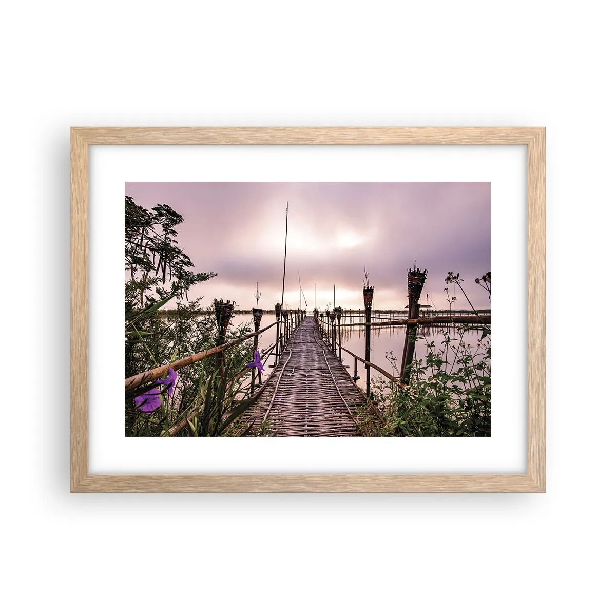 Poster in cornice rovere chiaro - Pace e silenzio dell'Asia - 40x30 cm