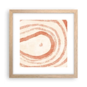 Poster in cornice rovere chiaro - Cerchi di corallo - 30x30 cm