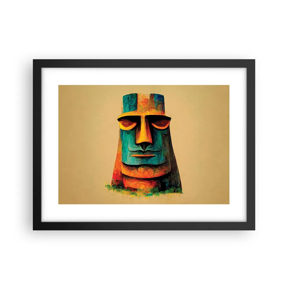 Poster in cornice nera - Statuario, ma simpatico - 40x30 cm