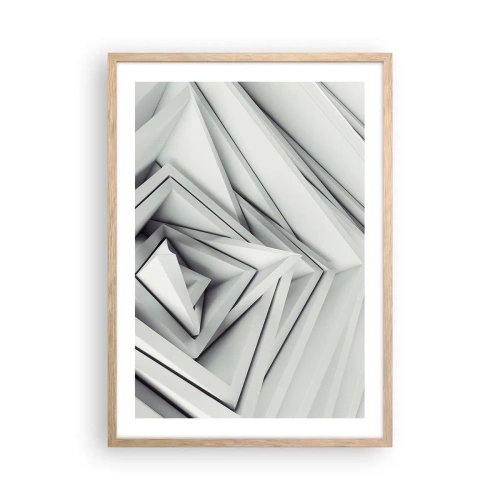Poster in cornice rovere chiaro - Germogli spigolosi - 50x70 cm