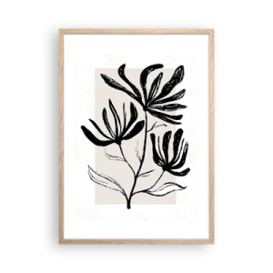 Poster in cornice rovere chiaro - Uno schizzo per l'erbario - 50x70 cm