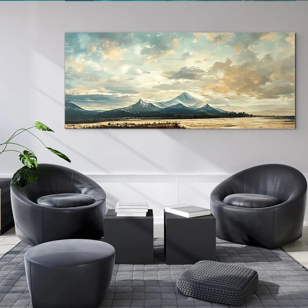 Quadro su vetro - Sotto la protezione del cielo - 90x30 cm
