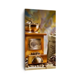 Quadro su tela - Stampe su Tela - Scricchiolio dei chicchi, tintinnio del macinino - 45x80 cm