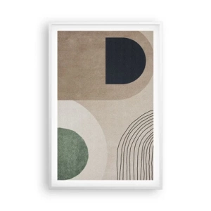 Poster in cornice bianca - La mitezza dell'ovale - 61x91 cm