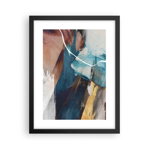 Poster in cornice nera - Con forza ed energia - 30x40 cm
