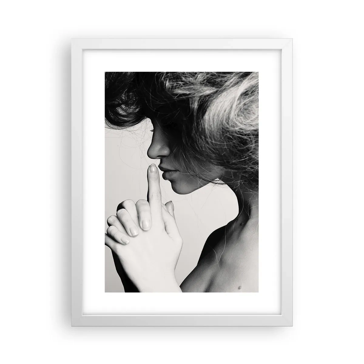 Poster in cornice bianca - Ascoltando se stessa - 30x40 cm