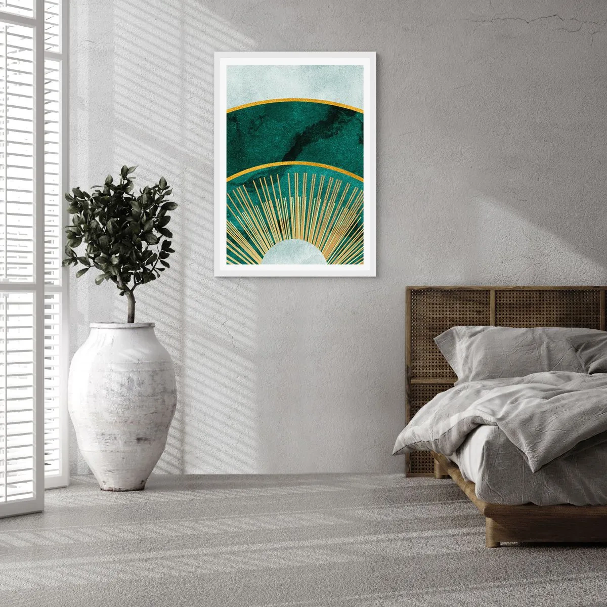 Poster in cornice bianca - Un altro sistema solare - 61x91 cm