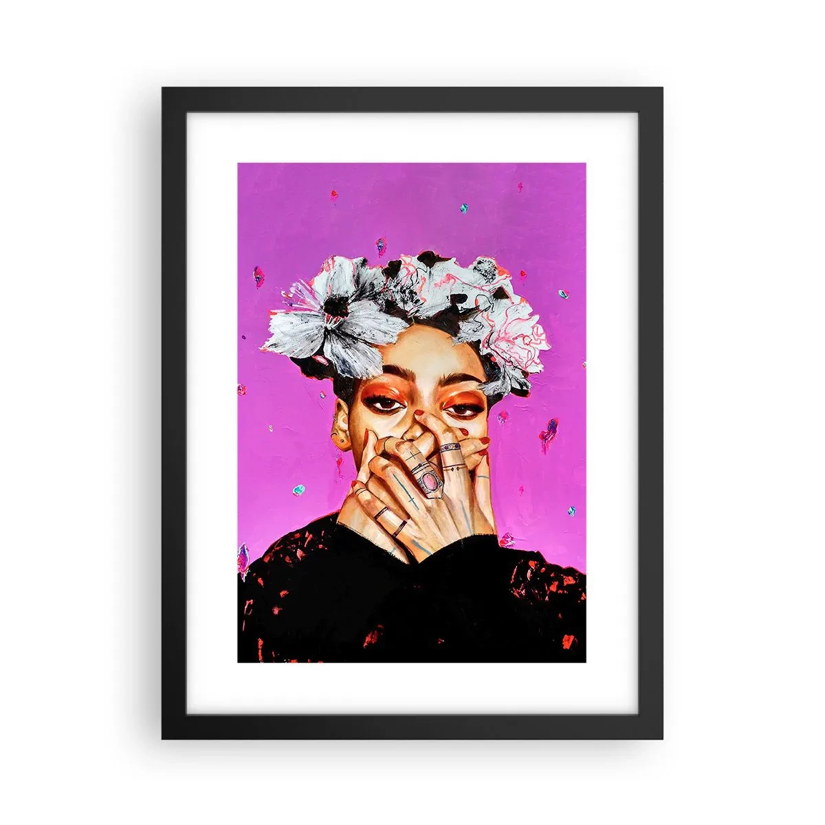 Poster in cornice nera - Un po' folle - 30x40 cm