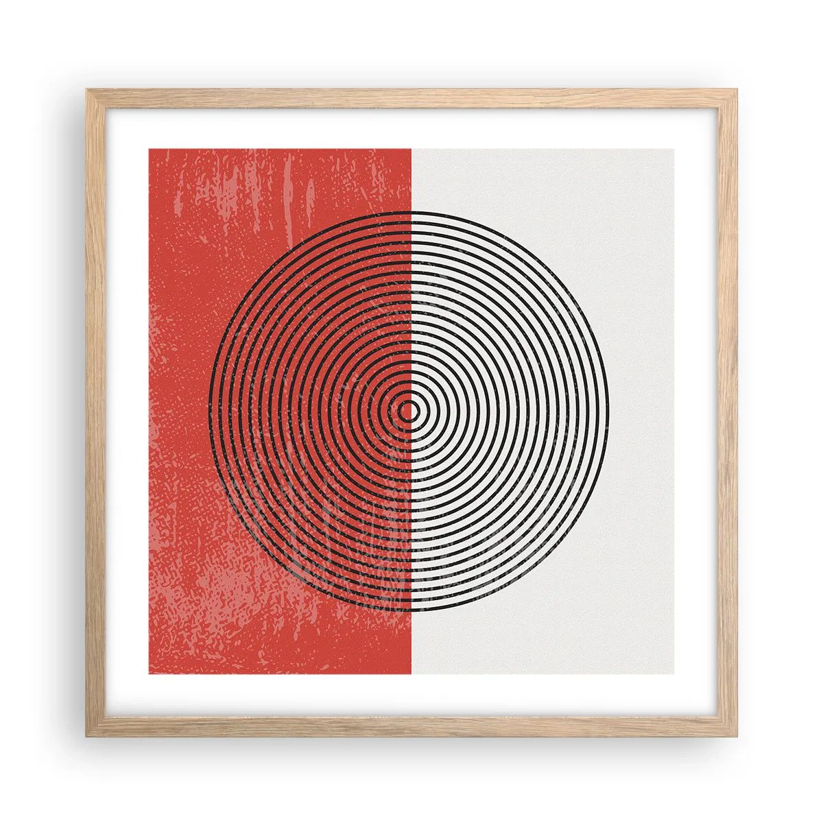 Poster in cornice rovere chiaro - Dritto al centro - 50x50 cm