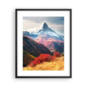 Poster in cornice nera - Autunno alpino - 40x50 cm