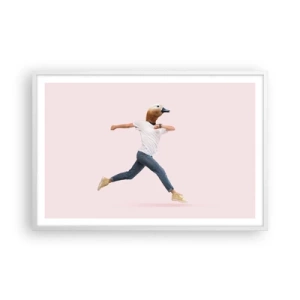 Poster in cornice bianca - Un pizzico di assurdo - 91x61 cm