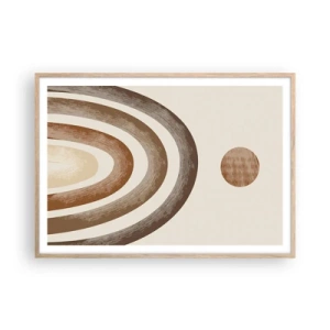 Poster in cornice rovere chiaro - In una galassia lontana - 100x70 cm