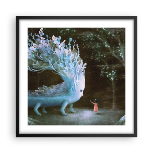 Poster in cornice nera - Incontro fantastico - 50x50 cm