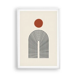 Poster in cornice bianca - Magnetismo di forme e colori - 70x100 cm