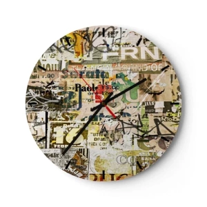 Orologio da parete - Orologio in Vetro - Qualcosa sta succedendo… - 40x40 cm