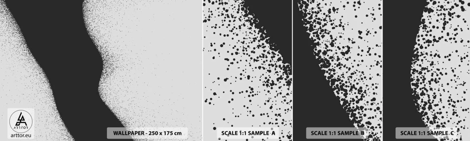 Campione Di Fotomurale Standard Eco - Equilibrio fluido - Astrazione, Pezzo, Minimalismo - 100x30 cm