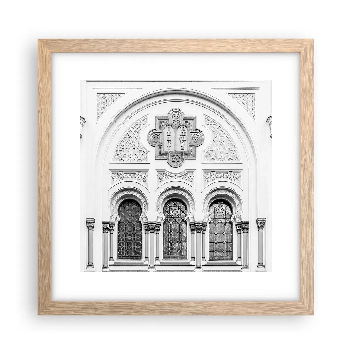 Poster in cornice rovere chiaro - Al confine delle culture - 30x30 cm