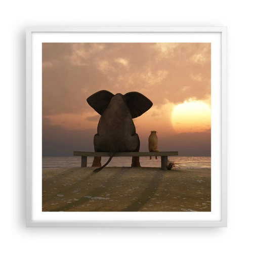 Poster in cornice bianca - A volte bisogna tacere - 60x60 cm