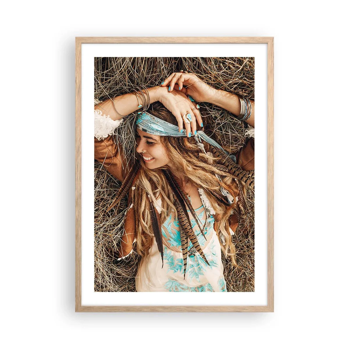 Poster in cornice rovere chiaro - Verso gli anni dell'amore - 50x70 cm