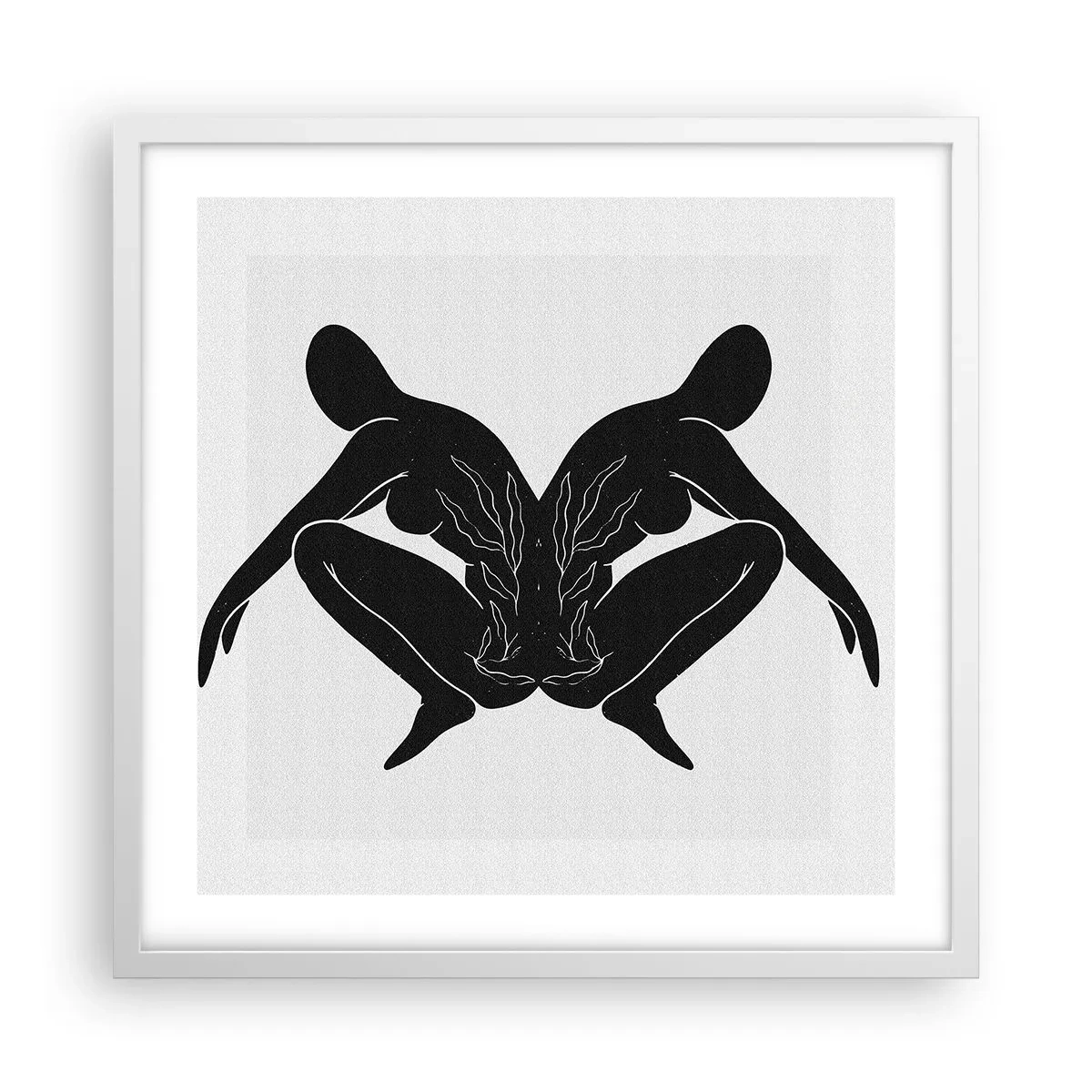 Poster in cornice bianca - Anima comune - 50x50 cm