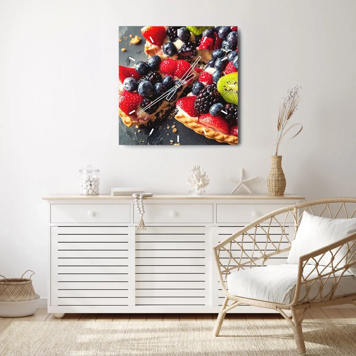 Orologio da parete - Orologio in Vetro - Dolce vita! - 40x40 cm