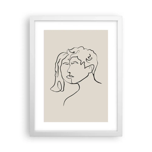 Poster in cornice bianca - E divennero una cosa sola - 30x40 cm