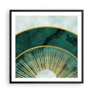 Poster in cornice nera - Un altro sistema solare - 60x60 cm