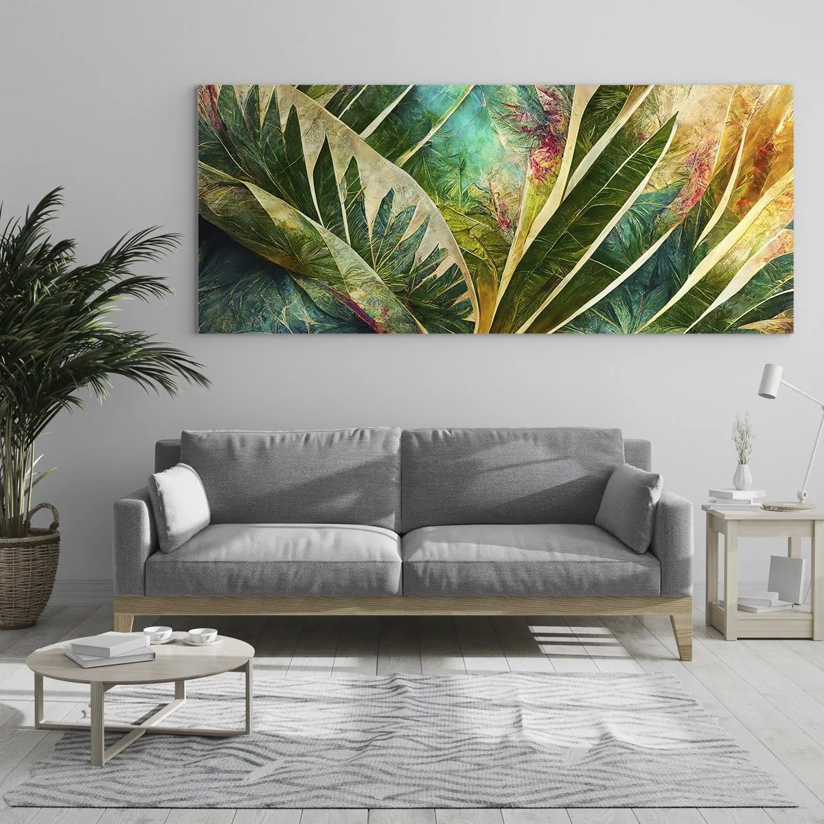 Quadro su vetro - I colori dei tropici - 90x30 cm