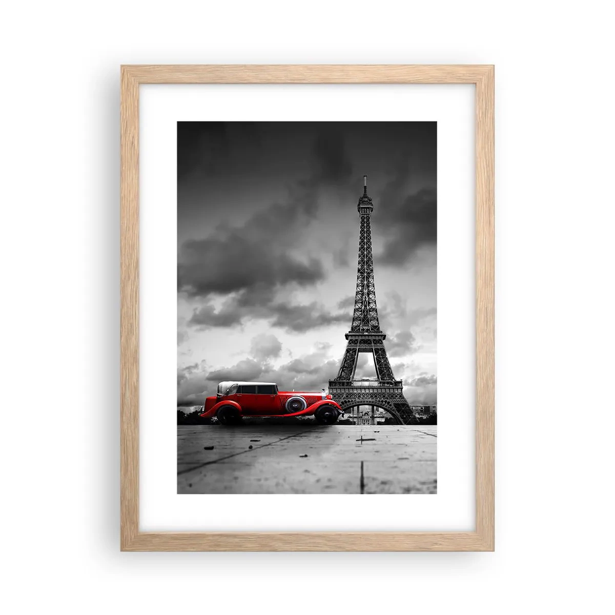 Poster in cornice rovere chiaro - Non molto tempo fa a Parigi - 30x40 cm