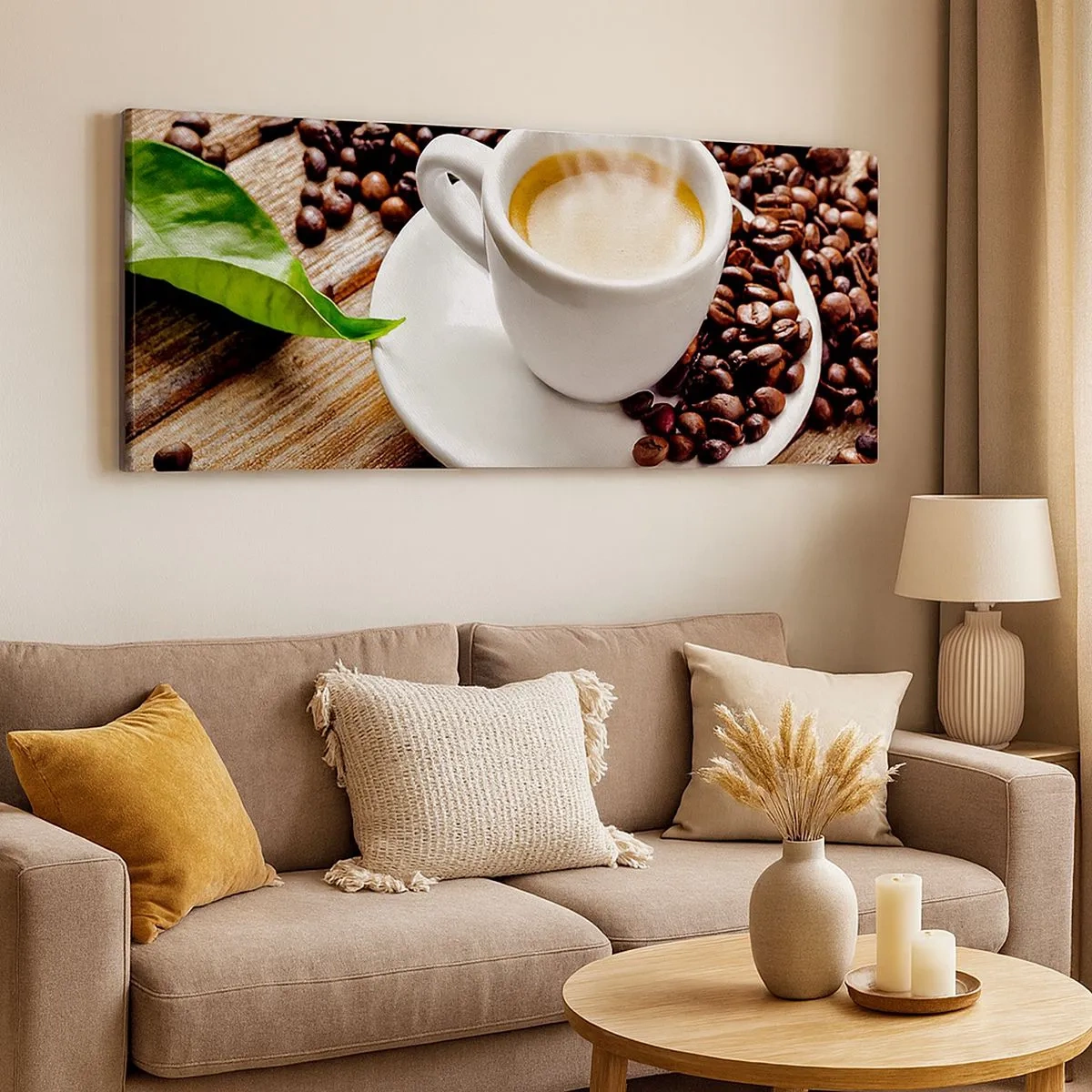 Quadro su tela - Stampe su Tela - Il caffè è pronto - 100x40 cm