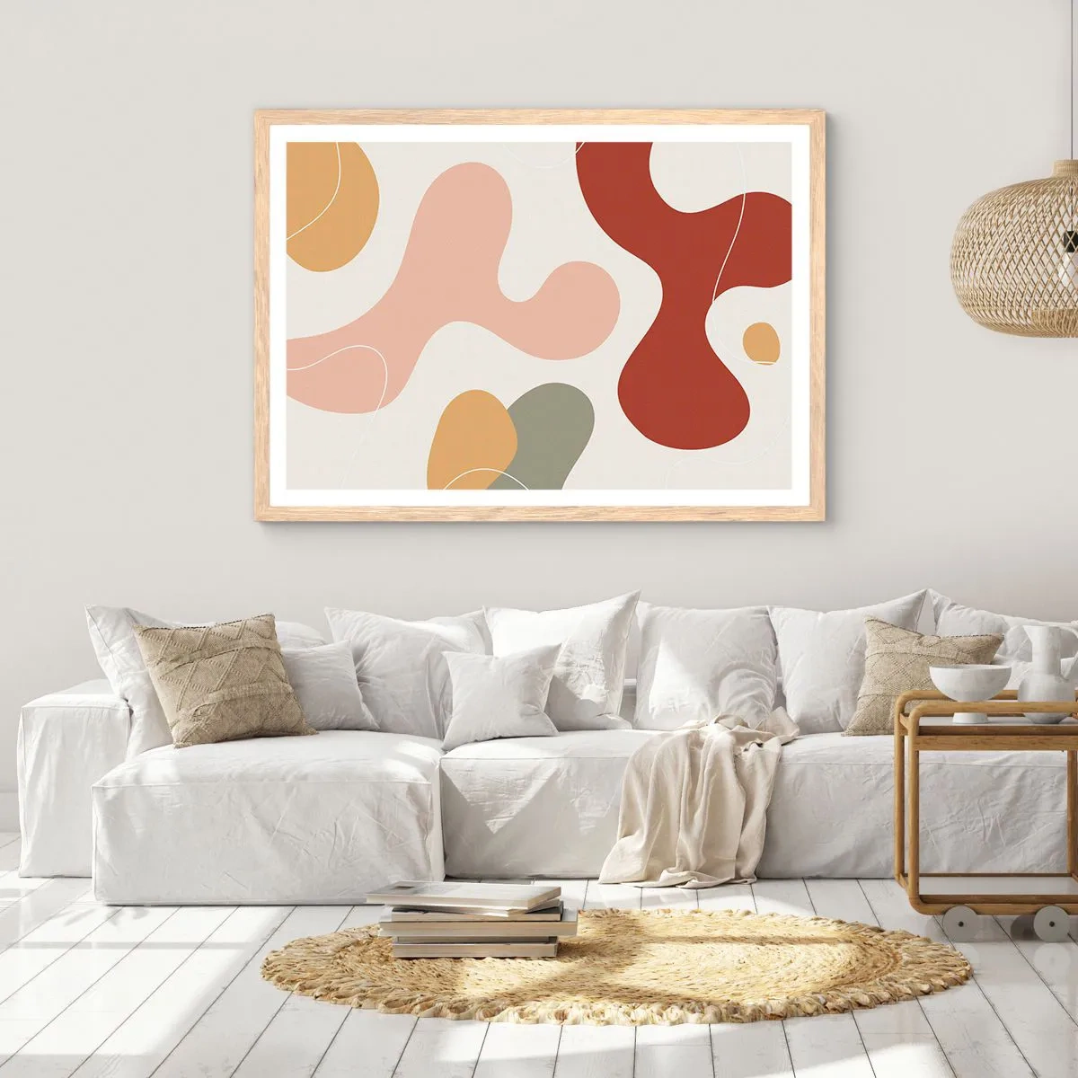 Poster in cornice rovere chiaro - Ghirigori - 40x30 cm